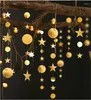 Decorações de Natal 4m Twinkle Star Snowflake Paper Garland do ano para o pingente de casa 2024 Noel Navidad Ornamentos Kerst
