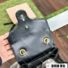 10A Top Quality marmont mini womens one shoulder crossbody bag grain leather chain bag Flower flip bag Puff Backpack Compact and versatile clutch tote satchel wallet
