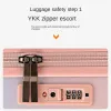 Bagage koffer Gradiënt kleur bagage dames trolley case reizen multifunctionele wachtwoord koffer op wielen cabine 20 inches