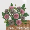 Dekorative Blumen Seide verkaufen künstliche Blume Lila Carnation Hochzeit Braut Bouque Weihnachtskränze Haus Vase Gartendekoration DIY