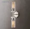 Настенная лампа Lambeth Hexagonal Linear Sconce Modern Retro Led Стекло светодиодного стеклянного латун