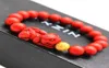 Bracelets de charme Pixiu Bracelet en pierre naturelle Men des femmes Chinois Feng Shui Pi Xiu Red Perles de bracelet Gold richesse et bonne chance Uni7519868