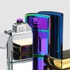 Metal Body Less Pulse Plasma Igniter Six Arc Lighter Windproof USB Charging Electronic Lighter R Gift Tool