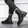 BOTAS OUTONO E WINTER MEN CORBIO GRANDE DE CABEÇA ZIPPER GROSTA ANTI-SLIP ANTIMENTO DURÍVEL TAMANHO CURTO DE 38-44MALE BOOT