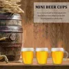 Wegwerpbekers rietjes 20 pc's bier mok mini koelkast voor doe -het -zelf ambachten glas transparante kinderen spelen voedselspeelgoed rekwisieten drinken