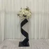 Zwarte kaarsenhouders bloemen vaas kandelaar centerpieces Road Lead Candelabra centerpieces Wedding Porps Christmas Decoratie