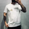 Sommer Herren T-Shirts kurzärmelig für männliche kleine Stickereien Männer Luxus-Rundkurs-Hemdtops Biene Strasssteine T-Shirts 240420