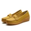 Casual Shoes Women Genuine Leather Loafers Sheos Ballet Flats Female Spring Sneakers Ballerina Wedges Moccasin