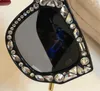 Großhandelsverkaufsdesigner Sonnenbrille 9638 Quadratmeter großer Rahmen Cut Diamonds Frau Mode Stil Top-Qualität 0116S Z4HG