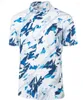 Herrpolos hawaiian växter 3d tryck polo skjortor för män kläder harjuku kort ärm cool knapp lapel tee skjorta fritid