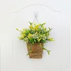 Decoratieve bloemen kunstmatige manden muur krans lente decoraties verfijnde bloemen decors zomer voordeur