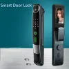 Contrôle Egfirtor 3D Reconnaissance du visage Smart Camera Door Lock avec bienvenue Light Access Control 7 Méthode de déverrouillage pour le verrou wifi 40120mm