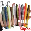 Accessoires 50pcs Lere Soft Silicone Bait Shad Wobbler Fishing There Worm Wormbait Streamer Silicone Lure Spinnerbait Fishing Accessoires