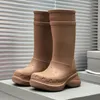 2024 Nowy projektant Kids Crocse Echo Clog Summer Tall Rainboots-High High Stope 6cm Platforma Gumowa podeszwa unisex moda mody butów butów fabryczne obuwie fabryczne