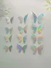 12 stuks 3d holle vlinderwandsticker slaapkamer woonkamer huisdecoratie papieren vlinder y240424
