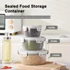 Depolama Şişeleri 3 PCS/SET Hava geçirmez Gıda Konteynerleri Sınıf Plastik Mühürlü Kazan Kutusu Buzdolabı için Kolay Çöp Kutusu Koruma Tahıl