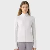 Lu Yoga Clothes Designer Women Top Quality Luxury Fashion Shirts Comfortable Series Women Nude Standing Neck Sports Jacket Running Fitness Long Sleeves