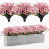 Fleurs décoratives 1 faisceau artificiel faux pas fondu fausse plantes en plastique décor de porche de jardin extérieur