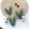 Decorative Flowers 10 Pine Branches Artificial Fake Plants Flower Christmas Party Decoration DIY Accessories Bouquet Gift Box