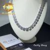 Baguette a caldo da 13 mm Baguette diamante moissanite Tennis Chain Silver 925 Laboratorio da tennis coltivata