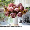 Dekorativa blommor Silk Rose Flower Branch Home Artificial Peony Wedding Party Festival Decor Stor Display Wreathes