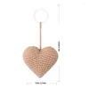 Keychains handgefertigte Strick -Schlüsselbundschlüsselring für Frauen Mädchen Süßes gehäkelte Herzanhänger Autoschlüssel Ringhandtasche Zaubergeschenke Geschenke