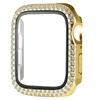 Diamond Apple Watch Cases مع واقي الشاشة لـ IWatch Ultra 9 8 7 6 5 4 3 Rhinestone 45mm 41mm 44mm 40mm 42mm 38mm Bling Glass Cover Cover Cover Cover