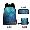 Rucksack Harajuku Fantastische Landschaft 3D Print 3pcs/Set Pupil Schools Taschen Laptop Daypack geneigte Umhängetasche Stifte Gehäuse