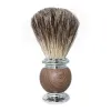 ブレードIrazor Man Pure Adger Hair Shaving Brush Classic Wet Double Edge Safety Straight Razor Barber Toolのためのローズウッド穀物ハンドル