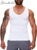 男性のボディシェーパー圧縮シャツスリミング腹筋ワークアウトトレーナーTummy Contorl Male Corset Undershirt Tank Tops Shapewear 240412