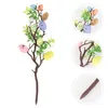 Flores decorativas Flor artificial Cortes de huevo de Pascua bandejas Diy Ornamento