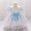 Mädchenkleider Baby Bow 1. Geburtstagsfeier Prinzessin Kleid Tüll Hochzeit Brautjungfer Abschlussball Kleid für Kleinkind Kinder Kinder Bubble Sleeve Kleider