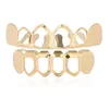 18k Gold ausgehöhlten Zahnspangen vergoldete glatte Hip-Hop-Zahnspangen beliebte Hip-Hop-Accessoires für Männer