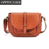 Cüzdanlar Annmoler vintage omuz çantası PU deri crossbody 6 renk haberci çanta bayanlar çanta Hollowout küçük çanta çanta tote