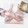 Frauen Tanks Camis ijs Zijde Vrouwen Bra Top Naadloze Weste Bras sexy vrouwelijke push up tengoed Dessous Slaap Top gepolstert Bralette Y240420