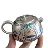 Dunhuang Silver Teapot Handmade Gilded Tea Set Gift Portable Kung Fu Teaware Box Céramique 240418