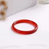 Bangle Natural Red Chalcedony Armband Female Agate Warring States Jade Fine Round Beauty Authentic Chinese S