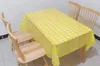 テーブルクロス2024防水装飾油防止ギンガム家庭用黄色