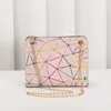 SOLDI PERCHIE DONNA BAGGI SUGGERIMENTO 2024 Fashion Messenger Lady Crossbody Chain Geometric Small Borse Square Girl Telefono