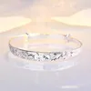 Chain Original Romantic Gypsophila Star Bangles Silver Color For Women armbanden Fashion Party Wedding Accessories Sieraden Y240420