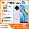 Honor X20 5G Smartphone Dimenità 900 6,67 pollici 120Hz LCD Schermata da 4300 mAh Batteria 66W Super Charge 64MP Telefono usata con fotocamera originale