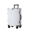Balcão de bagagem Bagagem de alumínio Rolling Bagage Case 20 24 26 28 polegadas Viagem São de viagem sobre rodas Bloqueio de combinação Carry On bagagem