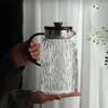 Bouteilles à eau 1500 ml La bouteille en verre se maintient froide et tasse tasque thermique à grande capacité thermique avec acier inoxydable ou couvercle en noyer