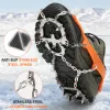 Accessories Crampon 18 Spikes Traction Cleats Women Men Antislip Ice Snow Grips with Storage Pouch for Walking Hiking Fishing Crampon