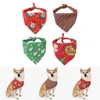 Dog Apparel Saliva Towel Pet Supplies Decoration Christmas Pattern Scarf Neckerchief Cotton Bibs