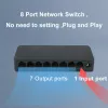 Kontroll KUWFI 8 Port 1000Mbps Gigabit Network Switch RJ45 LAN HUB Internet Splitter Switch 100 Mbps Fast Ethernet Smart Switcher Switcher Switch