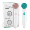 Scrubbers Electric Facial Cleansing Brushes Silicone Face Cleaner Massager Rechargeable Sonic Roller Brush Blackhead Remover Pore Hine