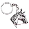 Keychains 1pcs Horse Head In Accessories Jewelry Materials Wholesale Ring Size 28mm