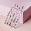 Pennor 5st Acrylic Nail Brush Set UV Gel Nail Art Borste Poly Extension Gel Brush Carving Paint Pen Pen Home Salon DIY