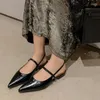 Casual Shoes Fashion Pointed Toe Low Heel Women's 2024 Summer Style Golden Elegant Outdoor Comfortable And Versatile Women Sandals